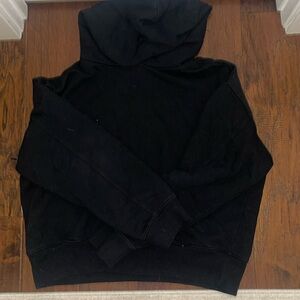 Black cropped hoodie